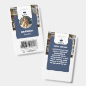 Docent-ID-Kaart | Navy Collage School ID Kaart Badge (Voor- en achterkant)