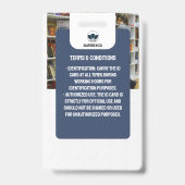 Docent-ID-Kaart | Navy Collage School ID Kaart Badge (Achterkant)