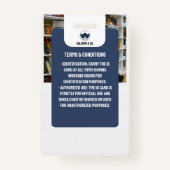 Docent-ID-Kaart | Navy Collage School ID Kaart Badge (Achterkant)