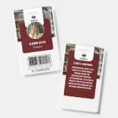 Docent-ID-Kaart | Navy Collage School ID Kaart Badge (Voor- en achterkant)