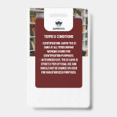 Docent-ID-Kaart | Navy Collage School ID Kaart Badge (Achterkant)