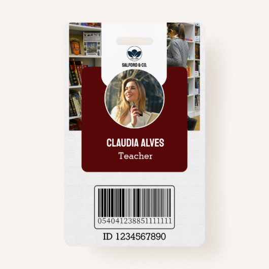 Docent-ID-Kaart | Navy Collage School ID Kaart Badge (Voorkant)