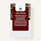 Docent-ID-Kaart | Navy Collage School ID Kaart Badge (Achterkant)