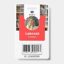 Docent-ID-Kaart | Red Collage School ID Kaart Badge