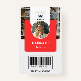 Docent-ID-Kaart | Red Collage School ID Kaart Badge