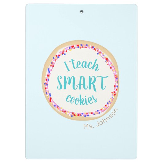 Docent Ik geef Smart Cookies Klembord (Achterkant)