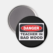 Docent in Bad Mood Humor Magnet (Voorkant / Achterkant)