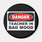 Docent in Bad Mood Humor Magnet (Voorkant)