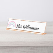 Docent-instructeur Professionele regenboog Bureau Naambordje (Voorkant)