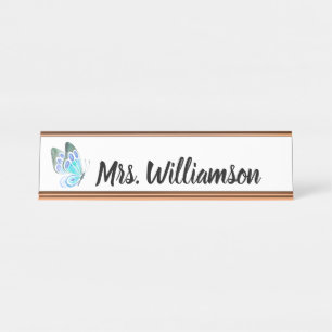 Docent-instructeur Professionele vlinder Bureau Naambordje