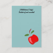 Docent/instructeur-profielkaart Visitekaartje (Achterkant)