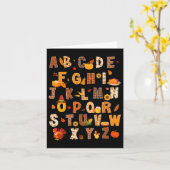 Docent Kinder Alfabet Turkije Pompoen Herfst Bedan Kaart (Gele Bloem)