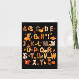 Docent Kinder Alfabet Turkije Pompoen Herfst Bedan Kaart