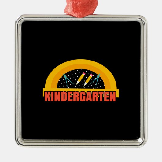 Docent Kindergarten Metalen Ornament (Voorkant)
