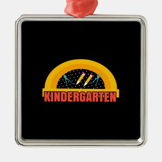 Docent Kindergarten Metalen Ornament (Voorkant)
