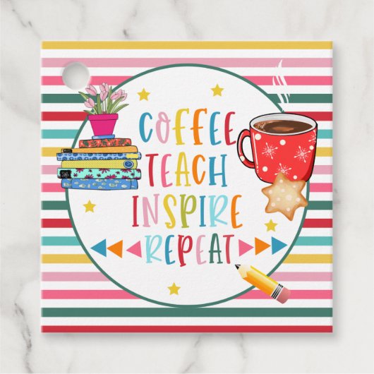 Docent koffie leren zuiveren waardering label (Voorkant)