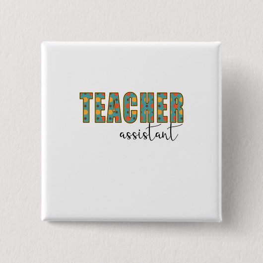 Docent Kunstleraar Vierkante Button 5,1 Cm (Voorkant)