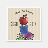 Docent met Apple Book Stack Servet (Voorkant)