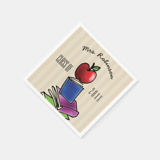 Docent met Apple Book Stack Servet (Hoek)