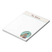 Docent Mode Apple Stacked Boeken Gift Persoonlijk Notitieblok (Linkerzijde)