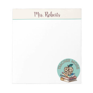 Docent Mode Apple Stacked Boeken Gift Persoonlijk Notitieblok