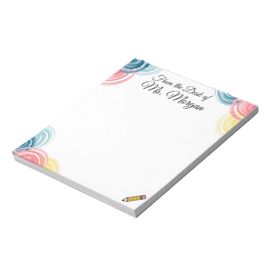 Docent Modern Waterverf Design Notitieblok (Linkerzijde)