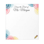 Docent Modern Waterverf Design Notitieblok (Voorkant)