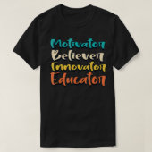 Docent Motivator Believer Innovator Scho T-shirt (Design voorkant)