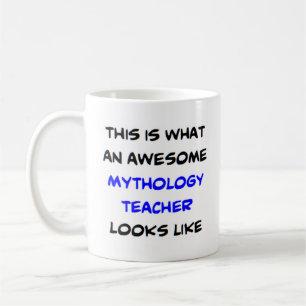 docent mythologie, geweldige koffiemok