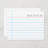 Docent - Notitiekaarten (Aanpassen) Notitiekaartje (Voorkant / Achterkant)