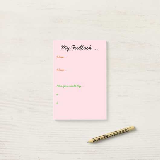 Docent of student feedback post-it® notes (Op bureau)