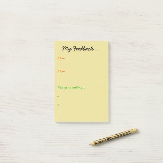 Docent of student feedback post-it® notes (Op bureau)