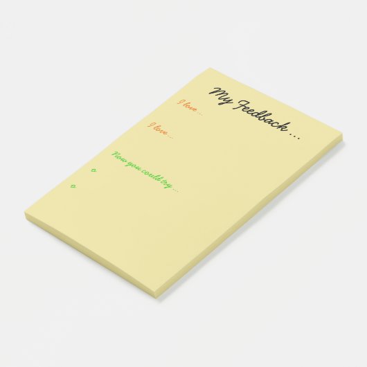 Docent of student feedback post-it® notes (Schuin)