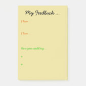 Docent of student feedback post-it® notes (Voorkant)