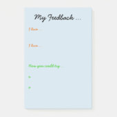 Docent of student feedback post-it® notes (Voorkant)