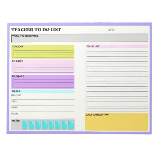Docent om te doen lijst productiviteit dagelijkse notitieblok
