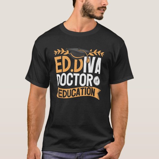 Docent Onderwijs EdD Afstuderen ED Diva T-shirt (Voorkant)
