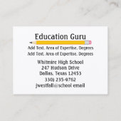 Docent / Onderwijs Visitekaartje door SRF (Achterkant)