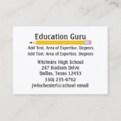 Docent / Onderwijs Visitekaartje en Humor (Achterkant)