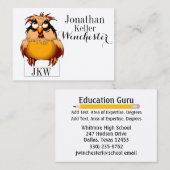 Docent / Onderwijs Visitekaartje en Humor (Voorkant / Achterkant)