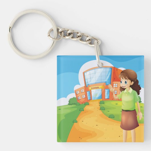 Docent op school Sleutelhanger (Voorkant)