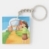 Docent op school Sleutelhanger (Achterkant)