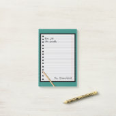 Docent Papier leslokaal losse lederen papier Post-it® Notes (Op bureau)