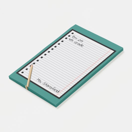 Docent Papier leslokaal losse lederen papier Post-it® Notes (Schuin)