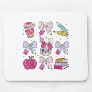 Docent Pasen Coquette Boog Bunny Happy Easter Wom Muismat