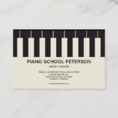  docent Piano-school Visitekaartje (Achterkant)