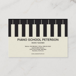  docent Piano-school Visitekaartje