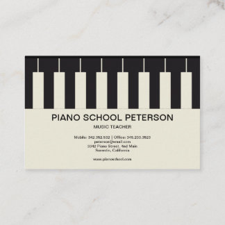  docent Piano-school Visitekaartje
