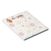 Docent Principal gift Herfst Bloemen & pompoen Notitieblok (Schuin)