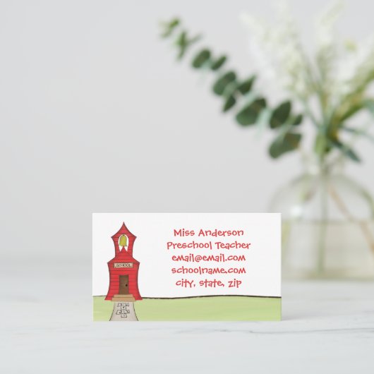 Docent Professionele Schattigee Custom Visitekaartje (Staand voorkant)